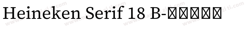 Heineken Serif 18 B字体转换